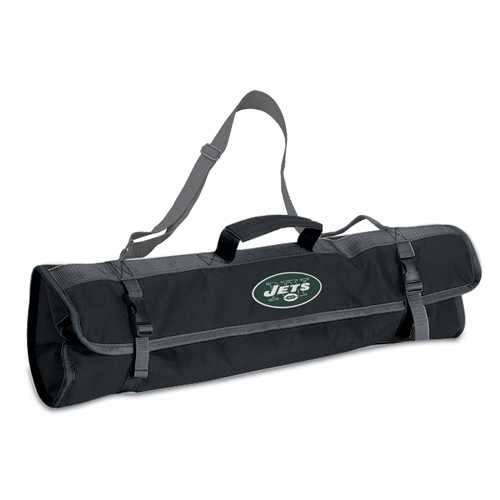 New York Jets 3 Piece BBQ Tool Set With Tote - Click Image to Close