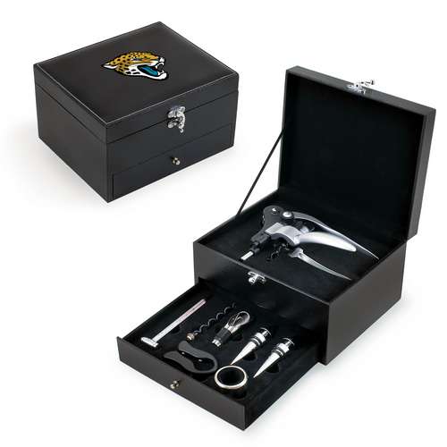 Jacksonville Jaguars Cabernet Wine Accessory Set - Click Image to Close