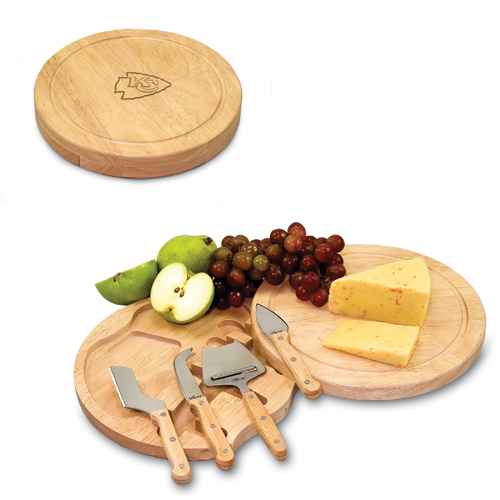 Kansas City Chiefs Circo Cutting Board & Cheese Tools - Click Image to Close