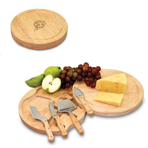 Miami Dolphins Circo Cutting Board & Cheese Tools - Click Image to Close