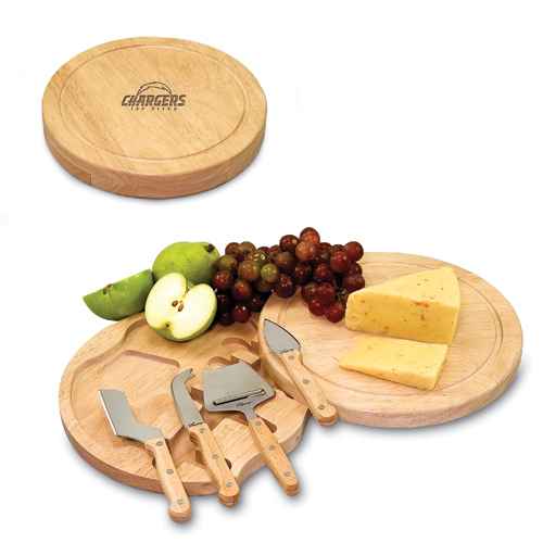 San Diego Chargers Circo Cutting Board & Cheese Tools - Click Image to Close