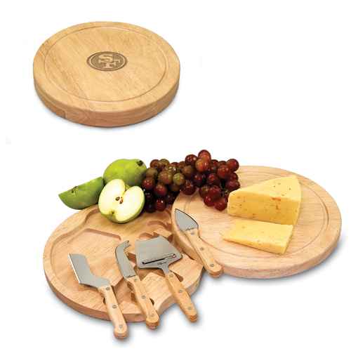 San Francisco 49ers Circo Cutting Board & Cheese Tools - Click Image to Close