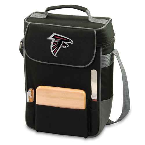 Atlanta Falcons Duet Wine & Cheese Tote - Black - Click Image to Close