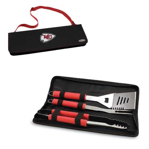 Kansas City Chiefs Metro BBQ Tool Tote - Red - Click Image to Close