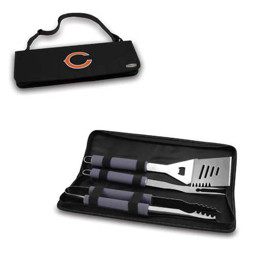 Chicago Bears Metro BBQ Tool Tote - Black - Click Image to Close