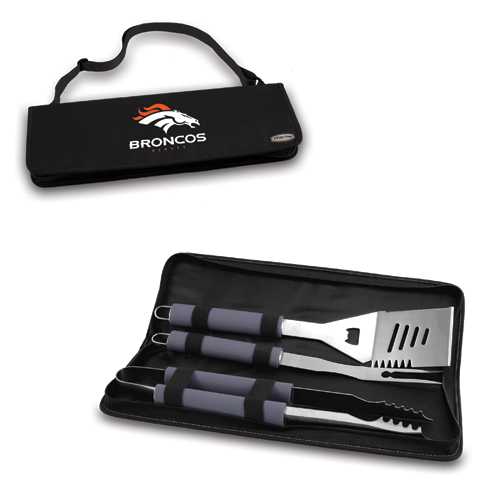 Denver Broncos Metro BBQ Tool Tote - Black - Click Image to Close