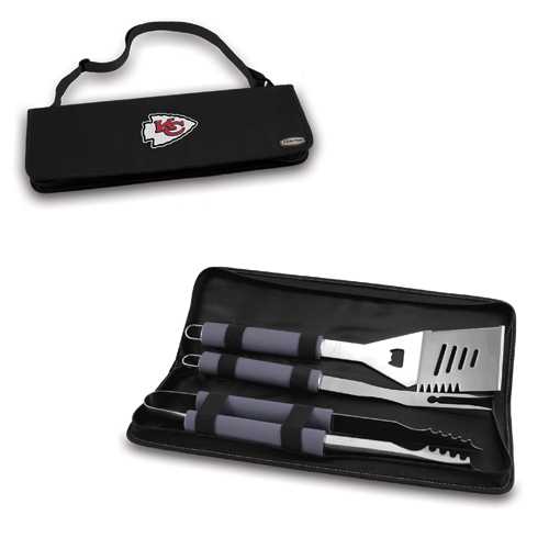 Kansas City Chiefs Metro BBQ Tool Tote - Black - Click Image to Close