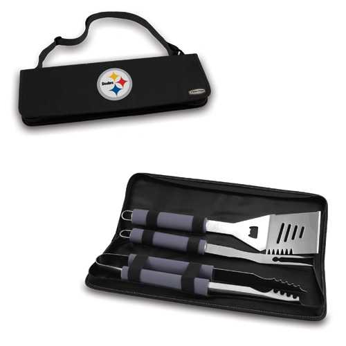 Pittsburgh Steelers Metro BBQ Tool Tote - Black - Click Image to Close