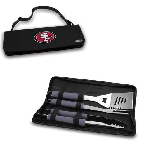 San Francisco 49ers Metro BBQ Tool Tote - Black - Click Image to Close