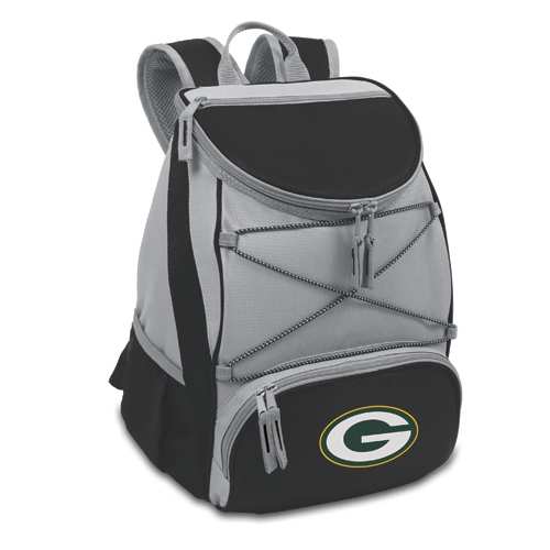 Green Bay Packers PTX Backpack Cooler - Black - Click Image to Close