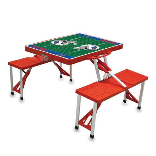 Buffalo Bills Football Picnic Table with Seats - Red - Click Image to Close