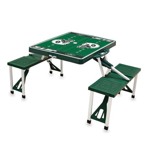 New York Jets Football Picnic Table with Seats - Green - Click Image to Close