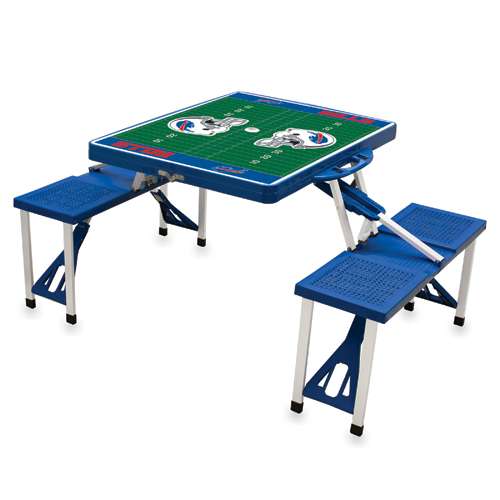 Buffalo Bills Football Picnic Table with Seats - Blue - Click Image to Close