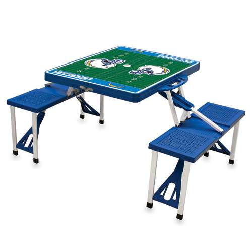 San Diego Chargers Football Picnic Table with Seats - Blue - Click Image to Close