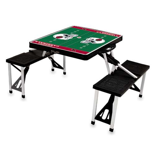 Arizona Cardinals Football Picnic Table with Seats - Black - Click Image to Close