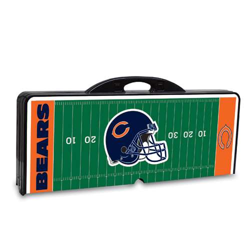 Chicago Bears Football Picnic Table with Seats - Black - Click Image to Close