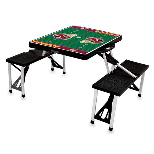 Washington Redskins Football Picnic Table with Seats - Black - Click Image to Close