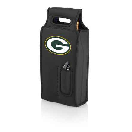 Green Bay Packers Samba Wine Tote - Black - Click Image to Close