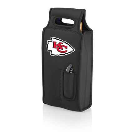 Kansas City Chiefs Samba Wine Tote - Black - Click Image to Close