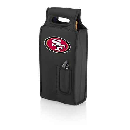 San Francisco 49ers Samba Wine Tote - Black - Click Image to Close