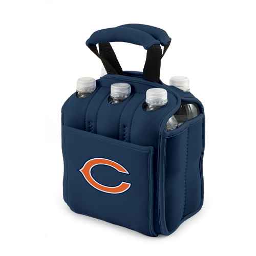 Chicago Bears Six-Pack Beverage Buddy - Navy - Click Image to Close