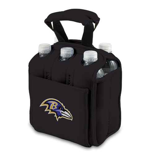 Baltimore Ravens Six-Pack Beverage Buddy - Black - Click Image to Close