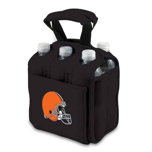 Cleveland Browns Six-Pack Beverage Buddy - Black - Click Image to Close