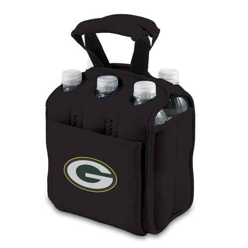 Green Bay Packers Six-Pack Beverage Buddy - Black - Click Image to Close