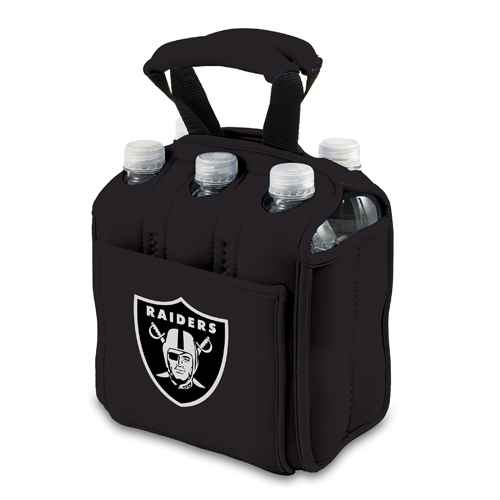 Oakland Raiders Six-Pack Beverage Buddy - Black - Click Image to Close