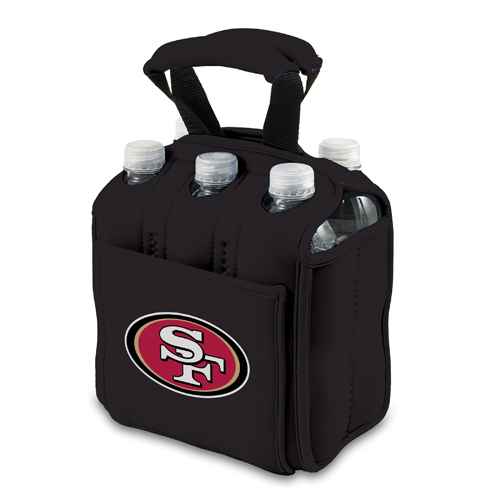 San Francisco 49ers Six-Pack Beverage Buddy - Black - Click Image to Close