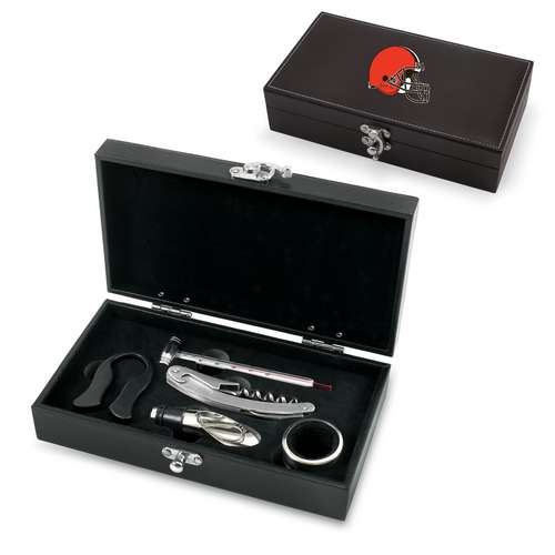 Cleveland Browns Syrah Wine Accessory Set - Click Image to Close