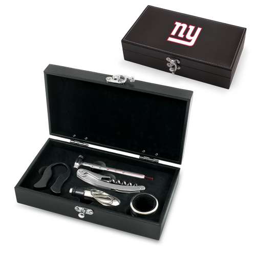 New York Giants Syrah Wine Accessory Set - Click Image to Close