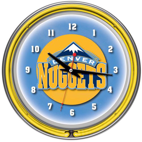 Denver Nuggets Neon Wall Clock - Click Image to Close