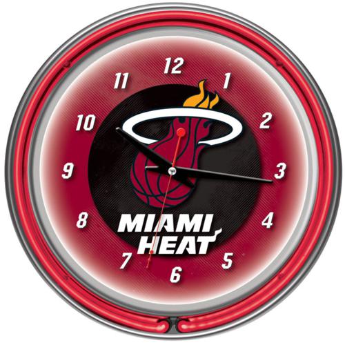 Miami Heat Neon Wall Clock - Click Image to Close