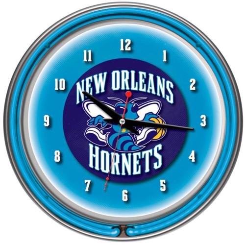 New Orleans Hornets Neon Wall Clock - Click Image to Close