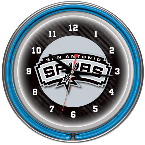 San Antonio Spurs Neon Wall Clock - Click Image to Close