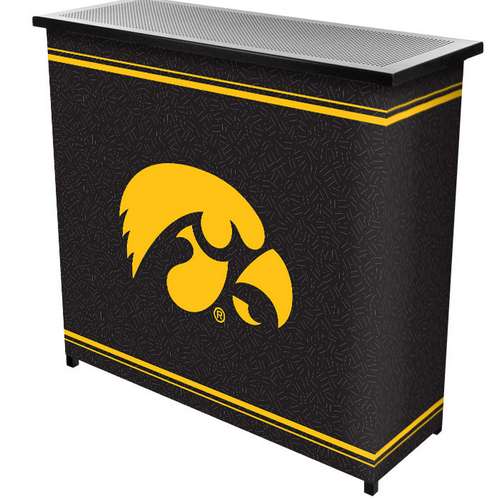 University of Iowa Portable Bar with 2 Shelves - Click Image to Close