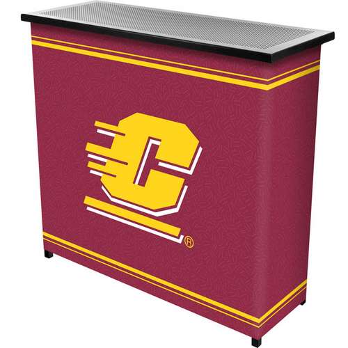 Central Michigan University Portable Bar with 2 Shelves - Click Image to Close