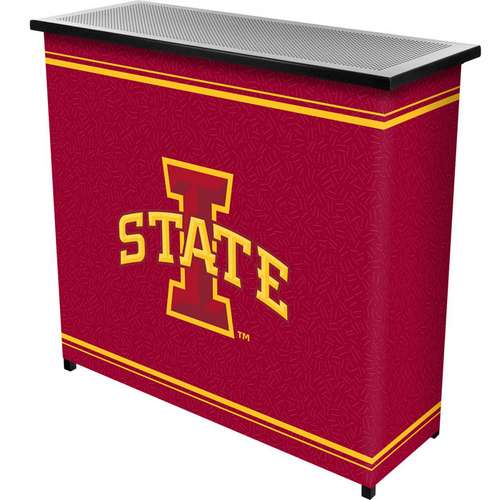 Iowa State University Portable Bar with 2 Shelves - Click Image to Close