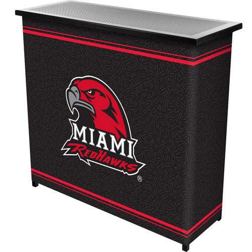 Miami University Portable Bar with 2 Shelves - Click Image to Close