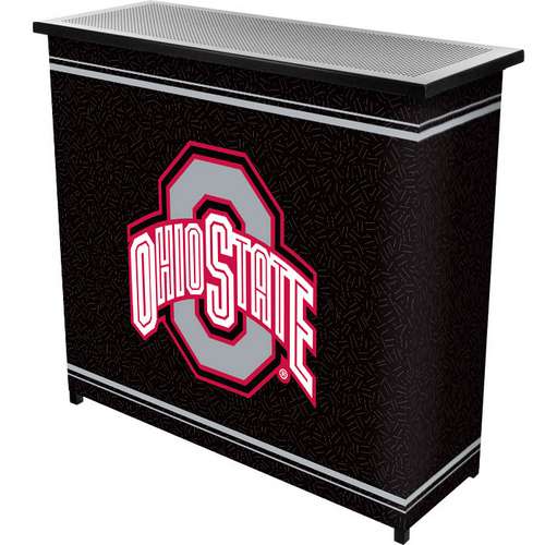 Ohio State University Portable Bar with 2 Shelves - Black - Click Image to Close