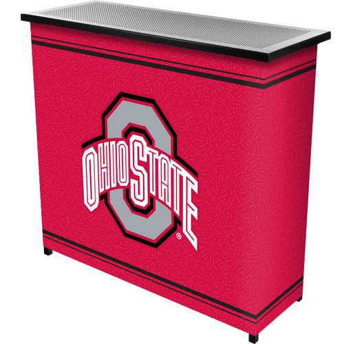 Ohio State University Portable Bar with 2 Shelves - Red - Click Image to Close