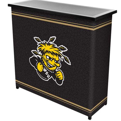 Wichita State University Portable Bar with 2 Shelves - Click Image to Close