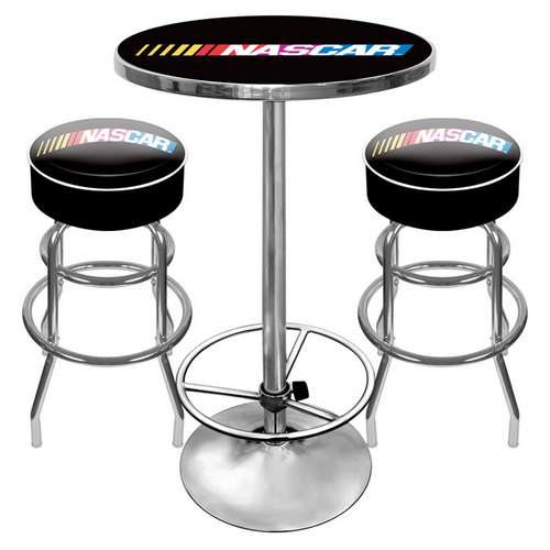 NASCAR Game Room Combo - 2 Bar Stools and Table - Click Image to Close