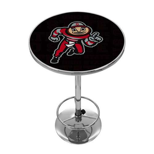 Ohio State University Dashing Brutus Chrome Pub Table - Click Image to Close