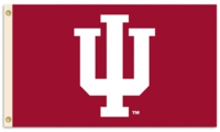 Indiana Hoosiers 3' x 5' Flag with Grommets - "IU" Logo