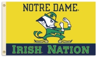 Notre Dame "Irish Nation" 3' x 5' Flag with Grommets
