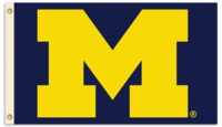 Michigan Wolverines 3' x 5' Flag with Grommets - Large "M"
