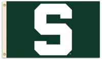 Michigan State Spartans 3' x 5' Flag with Grommets - "S"