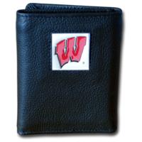 University of Wisconsin Tri-fold Leather Wallet with Box
